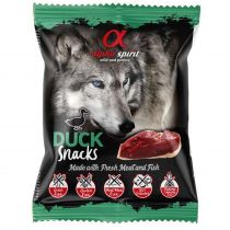 Напіввологі ласощі Alpha Spirit Dog Snacks Duck для собак всіх порід, кубики з качкою, 50 г