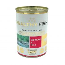 Консерва Healthy Fish монопротеінова, паштет з лососем та рисом, для собак, 400 г