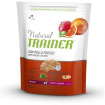 Сухий корм Trainer Natural Super Premium для цуценят середніх порід, до 15 місяців, зміцнює імунну систему, 650 г