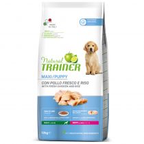 Сухой корм Trainer Natural Super Premium Puppy Maxi для щенков больших пород, до 8 месяцев, для роста костей, 12 кг