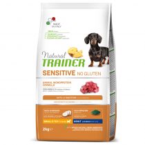 Сухий корм Natural Trainer Dog Sensitive Small&Toy для дорослих собак дрібних порід, ягня і цільні злаки, 2 кг