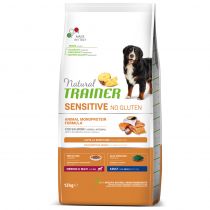 Сухий корм Natural Trainer Dog Sensitive для дорослих собак середніх і великих порід, з лососем, 12 кг