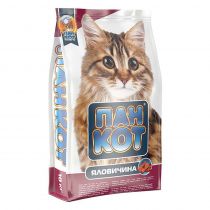 Сухий корм Пан Кот для дорослих котів всіх порід від 12 місяців зі смаком яловичини, 10 кг