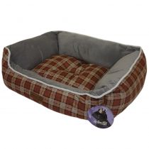 Лежанка AnimAll Nena Soft L BURGUNDY для собак і котів, клітка, 65×51×18 см