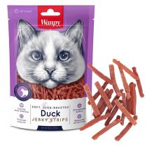Лакомство Wanpy Soft Duck Jerky Strips вяленые утиные полоски, для кошек, 80 г