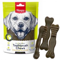 Ласощі Wanpy Toothbrush Chews Chicken для догляду за пащею, зі смаком курки, для собак, 100 г