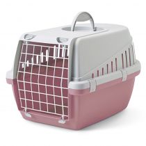Переноска Savic Trotter 1 для собак і котів, рожево-сірий, 49×33×30 см