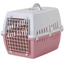 Переноска Savic Trotter 3 для собак і котів, рожево-сірий, 60.5×40.5×39 см