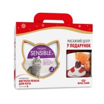 Сухий корм Royal Canin Sensible при чутливому травленні у котів, 4 кг + масажний центр у подарунок