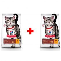 Сухий корм Hill's Science Plan Adult Hairball & Indoor для котів, з куркою, 300 + 300 г