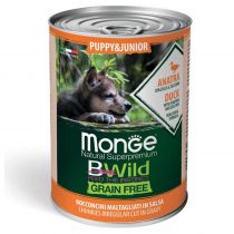 Консерви Monge Dog Wet Be Wild Puppy&Junior для цуценят, качка, гарбуз та цукіні, 400 г