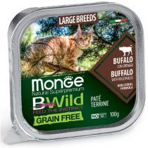 Консерви Monge Cat Be Wild Gr.Free Wet для котів великих порід з 2-х місяців, паштет, з м'ясом буйвола, 100 г