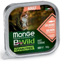 Консерви Monge Cat Be Wild Gr.Free Wet Adult для дорослих котів, паштет, лосось з овочами, 100 г