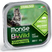 Вологий корм Monge Cat Be Wild Gr.Free Wet Sterilised для стерилізованих котів, паштет, кабан з овочами, 100 г