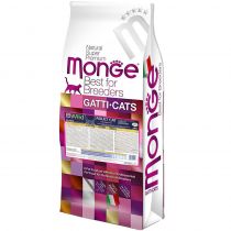 Сухий низькозерновий корм Monge Cat Be Wild Low Grain для котів, з м'ясом зайця, 10 кг