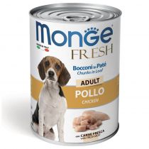 Консерви Monge Dog Fresh для собак, паштет, зі свіжою куркою, 400 г