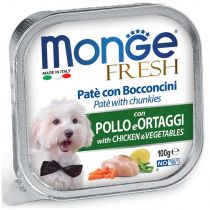 Консерви Monge Dog Fresh для собак, паштет, зі свіжою куркою та овочами, 100 г