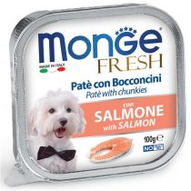 Консерви Monge Dog Fresh для собак, паштет, зі свіжим лососем, 100 г