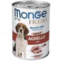 Консерви Monge Dog Fresh для собак, паштет, зі свіжим ягням, 400 г