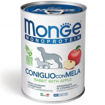 Консерви Monge Dog Fruit Monoprotein для собак, паштет, кролик з яблуками, 400 г