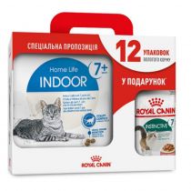 Сухий корм Royal Canin Indoor 27 для кішок постійно живуть у приміщенні, 3.5 кг + 12 паучів у подарунок