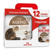 Сухий корм Royal Canin Ageing 12+ для кішок від 12 років, 2 кг + 12 паучів у подарунок