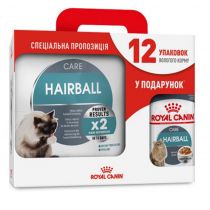 Сухий корм Royal Canin Hairball Care для виведення шерсті у кішок, 4 кг + 12 паучів у подарунок