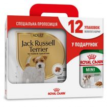 Сухий корм Royal Canin Jack Russel Terrier Adult для джек рассел тер'єра, 3 кг + 12 паучів у подарунок