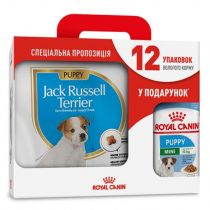 Сухий корм Royal Canin Jack Russell Terrier для цуценят джек рассел тер'єра 3 кг + 12 паучів у подарунок