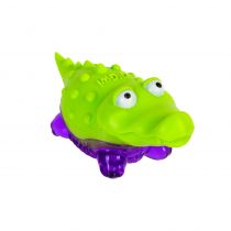 Іграшка GiGwi Suppa Puppa, для цуценя, для зубів, крокодил з пищалкою, гума, 9 см