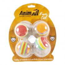 Набір м'ячиків AnimAll Fun Cat для котів, 4 шт