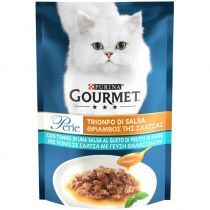 Вологий корм Purina Gourmet Perle Duo для котів, міні філе у соусі з тунцем, 85 г