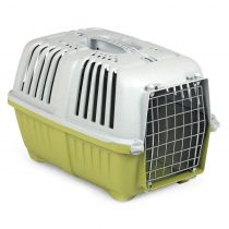 Переноска MPS Pratiko 2 для котів та собак до 10 кг, з металевими дверцятами, зелена, 55×36×36 см