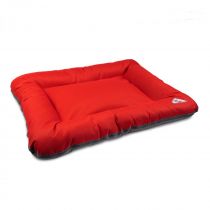Лежак Природа Askold №4 для собак, червоно-сірий, 80×60×13 см