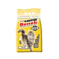 Бентонітовий наповнювач Super Benek Optimum для котячого туалету, без аромату, 5 л