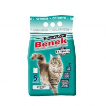 Бентонітовий наповнювач Super Benek Optimum для котячого туалету, з ароматом морської свіжості, 5 л