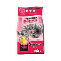 Бентонітовий наповнювач Super Benek Standart для котячого туалету, з ароматом цитрусової свіжості, 10 л.