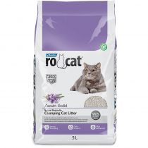 Бентонітовий наповнювач RoCat Lavender Scented для котячого туалету, з ароматом лаванди, 5 л (4.3 кг)