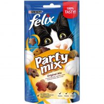 Ласощі Purina Felix Party Mix Original Mix для котів, мікс зі смаком курки, печінки та індички, 60 г