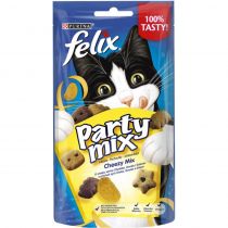 Ласощі Purina Felix Party Mix Cheezy Mix для котів, сирний мікс зі смаком чедера, гауди та едамера, 60 г