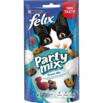 Ласощі Purina Felix Party Mix Ocean Mix для котів, океанічний мікс зі смаком лосося та форелі, 60 г