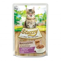 Вологий корм Mister Stuzzy Cat Ham&Veal з шинкою та телятиною в желе, для котів, 85 г