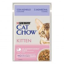 Вологий корм Purina Cat Chow Kitten для кошенят, з ягням і цукіні в желе, 85 г