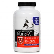 Таблетки Nutri-Vet Joint Health DS Plus MSM з глюкозаміном, хондроїтином, МСМ, марганцем для собак, 60 табл
