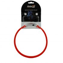 Нашийник AnimAll LED для собак, розмір M, 55 см, червоний