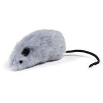 Іграшка Природа Пацюк для котів, сіра, плюш, 8×4 см