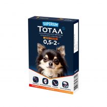 Антигельмінтна таблетка Superium Тотал для собак вагою 0.5-2 кг