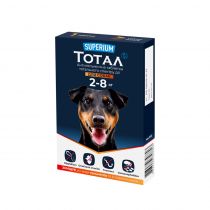 Антигельмінтна таблетка Superium Тотал для собак вагою 2-8 кг