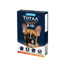 Антигельмінтна таблетка Superium Тотал для собак вагою 8-16 кг
