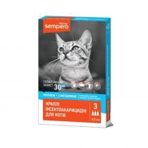 Краплі Vitomax Sempero протипаразитарні для котів, 0.5 мл, 1 піпетка